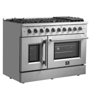 FORNO Galiano 48" Freestanding French Door Gas Range, FFSGS6444-48 FORNO