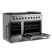 FORNO Galiano 48" Freestanding French Door Gas Range, FFSGS6444-48 FORNO