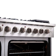 FORNO Galiano 48" Freestanding French Door Gas Range, FFSGS6444-48 FORNO