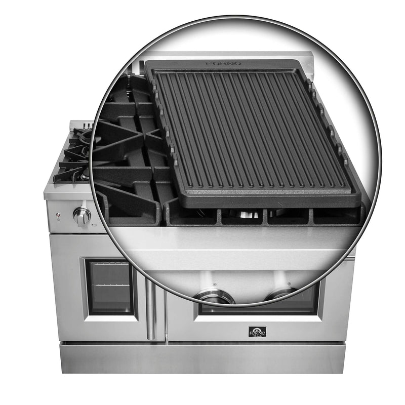 FORNO Galiano 48" Freestanding French Door Gas Range, FFSGS6444-48 FORNO