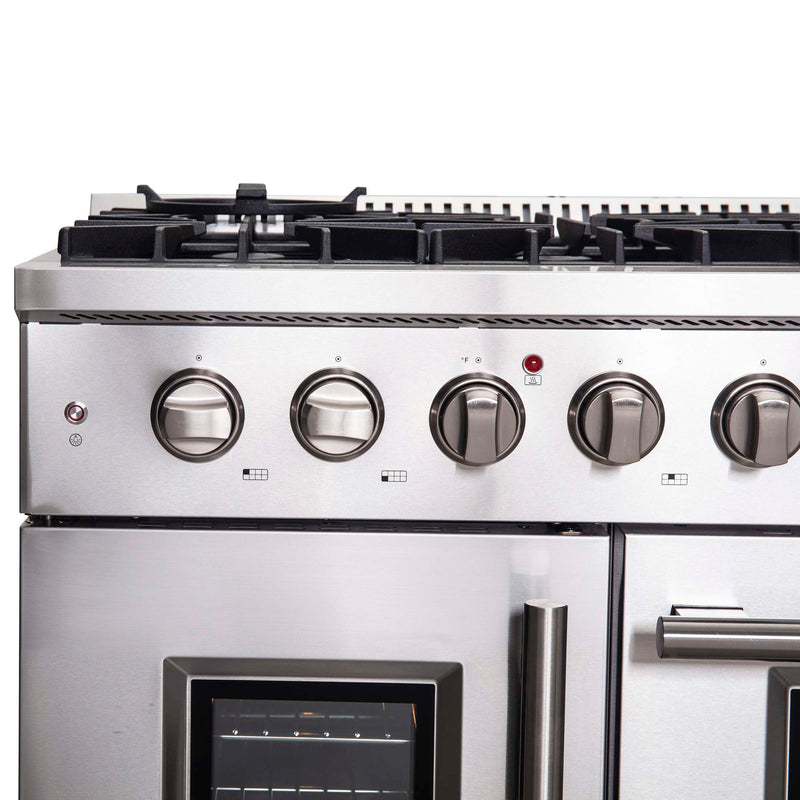 FORNO Galiano 48" Freestanding French Door Gas Range, FFSGS6444-48 FORNO