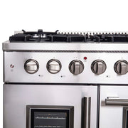 FORNO Galiano 48" Freestanding French Door Gas Range, FFSGS6444-48 FORNO
