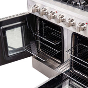 FORNO Galiano 48" Freestanding French Door Gas Range, FFSGS6444-48 FORNO