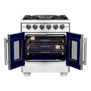 FORNO Capriasca 30" Freestanding French Door Gas Range, FFSGS6460-30 FORNO