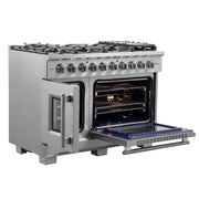 FORNO Capriasca 48" Freestanding French Door Gas Range, FFSGS6460-48 FORNO
