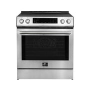 FORNO Donatello Espresso 30-Inch Slide-In Induction Range Stainless-Steel, FFSIN0905-30 FORNO