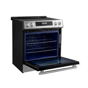FORNO Donatello Espresso 30-Inch Slide-In Induction Range Stainless-Steel, FFSIN0905-30 FORNO