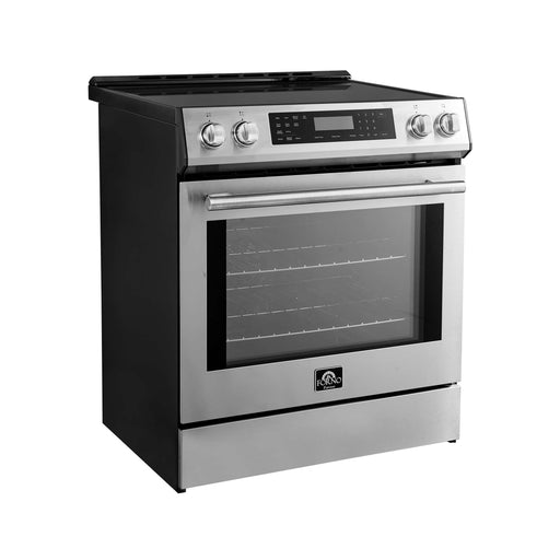 FORNO Donatello Espresso 30-Inch Slide-In Induction Range Stainless-Steel, FFSIN0905-30 FORNO