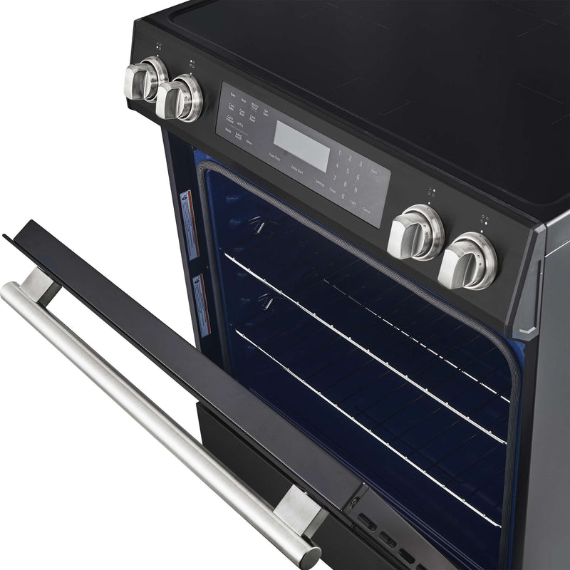 FORNO Donatello Espresso 30-Inch Slide-In Induction Range Black, FFSIN0905-30BLK FORNO
