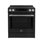 FORNO Donatello Espresso 30-Inch Slide-In Induction Range Black, FFSIN0905-30BLK FORNO