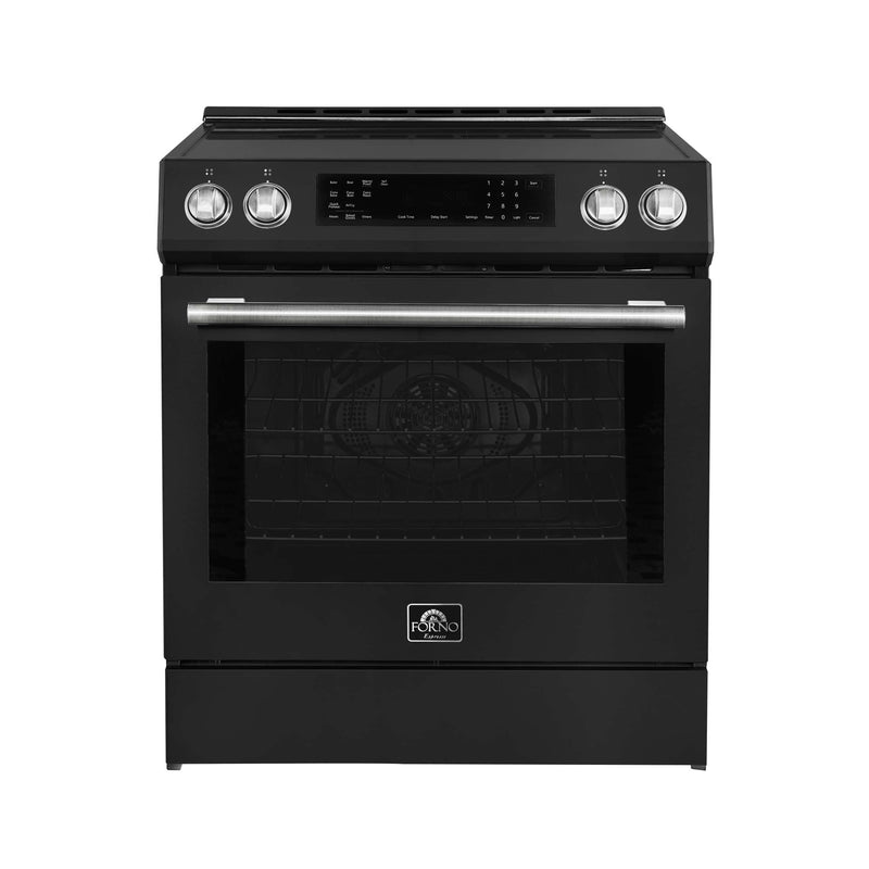 FORNO Donatello Espresso 30-Inch Slide-In Induction Range Black, FFSIN0905-30BLK FORNO