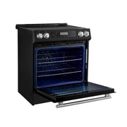 FORNO Donatello Espresso 30-Inch Slide-In Induction Range Black, FFSIN0905-30BLK FORNO