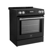 FORNO Donatello Espresso 30-Inch Slide-In Induction Range Black, FFSIN0905-30BLK FORNO