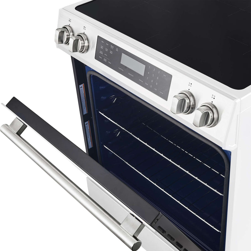 FORNO Donatello Espresso  30-Inch Slide-In Induction Range White, FFSIN0905-30WHT FORNO