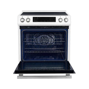 FORNO Donatello Espresso  30-Inch Slide-In Induction Range White, FFSIN0905-30WHT FORNO
