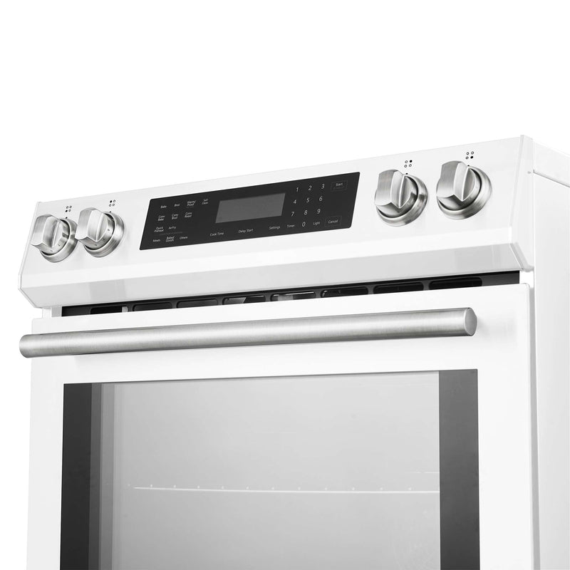 FORNO Donatello Espresso  30-Inch Slide-In Induction Range White, FFSIN0905-30WHT FORNO