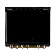 FORNO Leonardo Espresso 30-Inch Slide-In Black Induction Range, FFSIN0982-30BLK FORNO