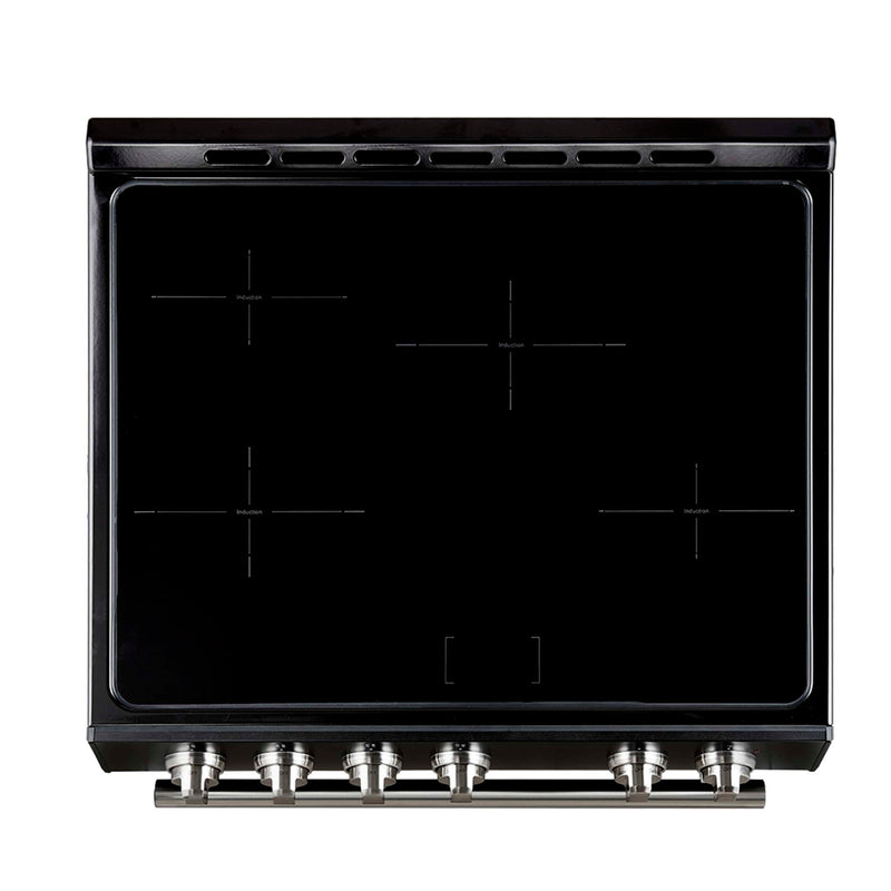 FORNO Leonardo Espresso 30-Inch Slide-In Black Induction Range, FFSIN0982-30BLK FORNO