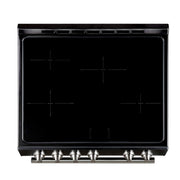 FORNO Leonardo Espresso 30-Inch Slide-In Black Induction Range, FFSIN0982-30BLK FORNO