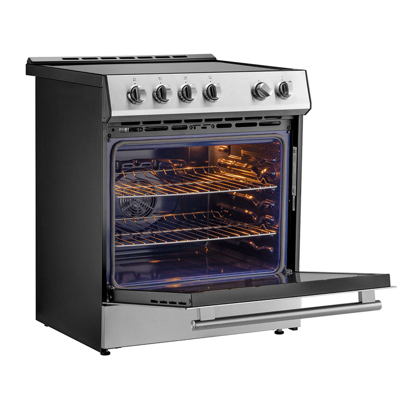 FORNO Leonardo Espresso 30-Inch Slide-In Induction Range Stainless-Steel, FFSIN0982-30 FORNO