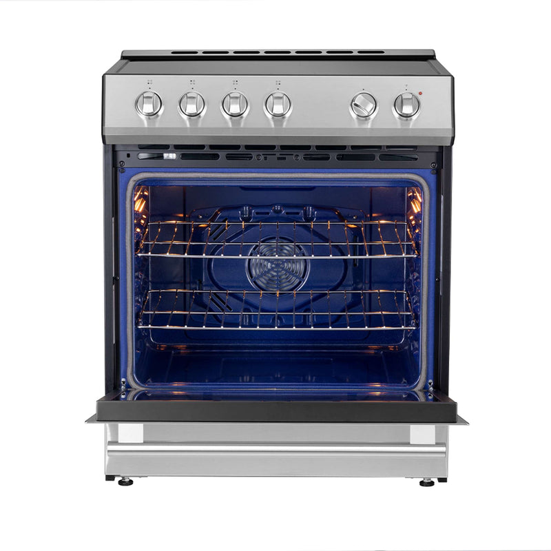 FORNO Leonardo Espresso 30-Inch Slide-In Induction Range Stainless-Steel, FFSIN0982-30 FORNO