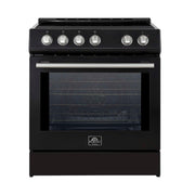 FORNO Leonardo Espresso 30-Inch Slide-In Black Induction Range, FFSIN0982-30BLK FORNO