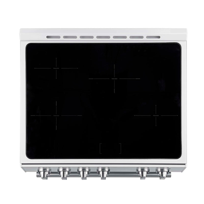 FORNO Leonardo Espresso 30-Inch Slide-In White Induction Range, FFSIN0982-30WHT FORNO