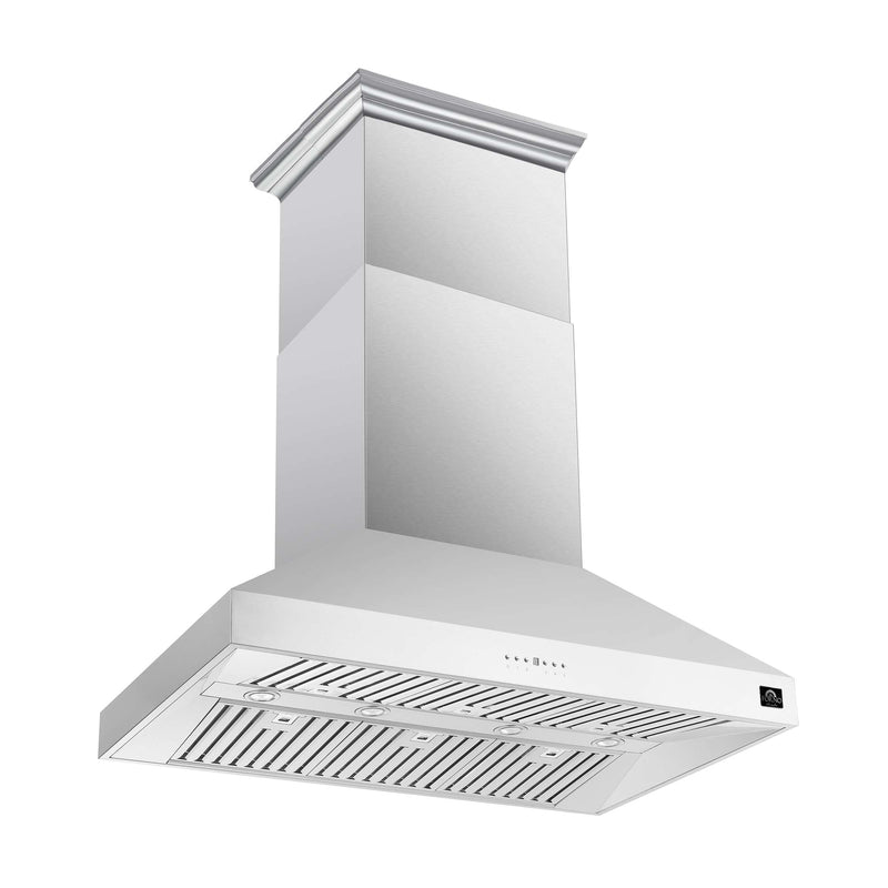 FORNO Coppito 48" 1,200 CFM Island Range Hood in Stainless Steel- FRHIS5129-48 FORNO