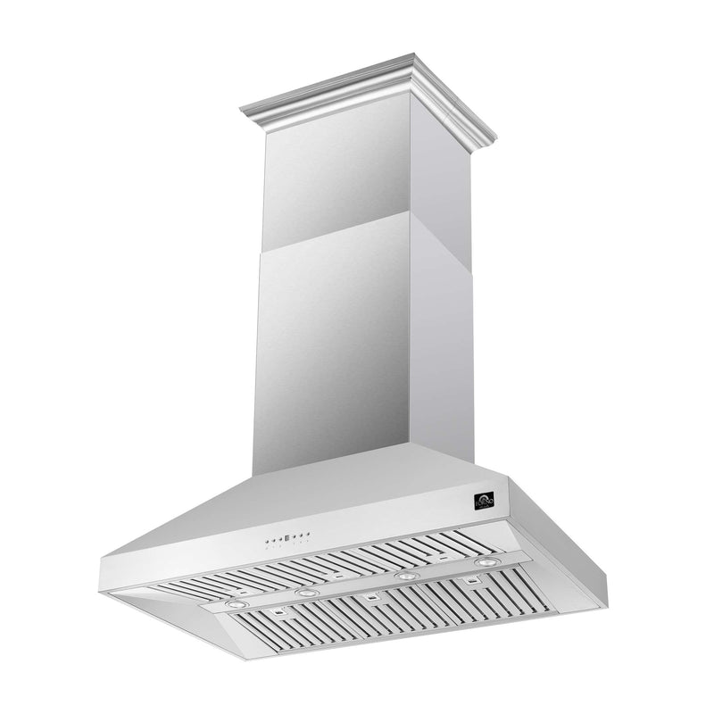 FORNO Coppito 48" 1,200 CFM Island Range Hood in Stainless Steel- FRHIS5129-48 FORNO