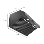 FORNO Bari Espresso 30" Under Cabinet Range Hood in Black, FRHUC5255-30BLK FORNO