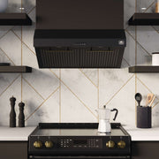 FORNO Bari Espresso 30" Under Cabinet Range Hood in Black, FRHUC5255-30BLK FORNO