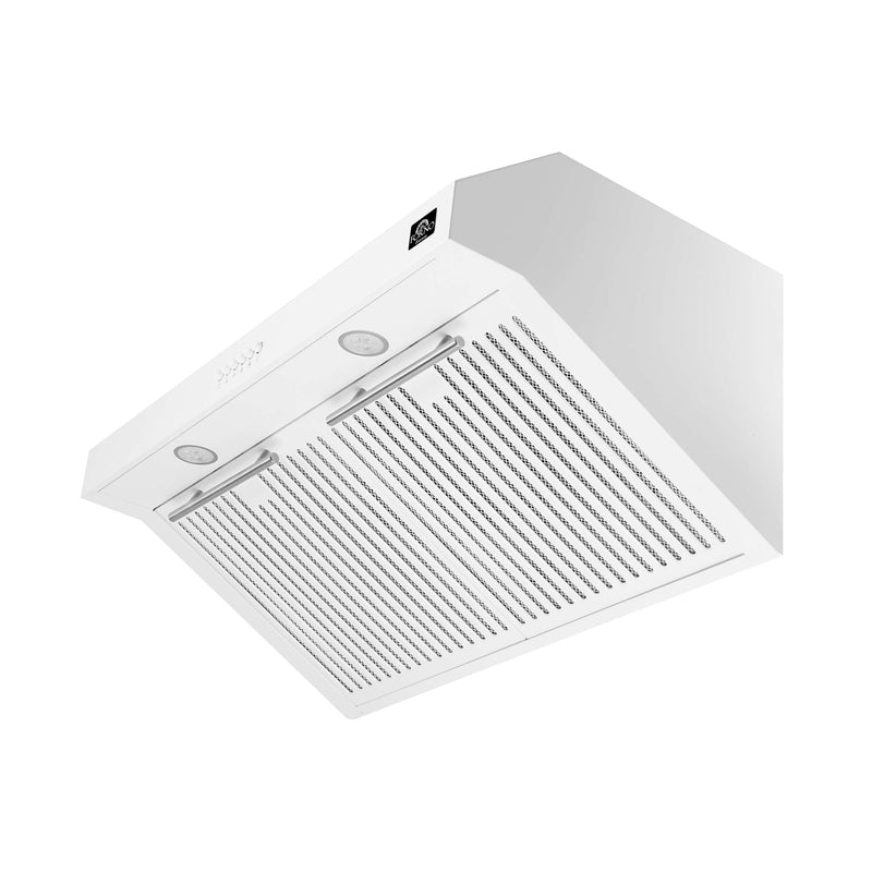 FORNO Bari Espresso 30" Under Cabinet Range Hood in White, FRHUC5255-30WHT FORNO