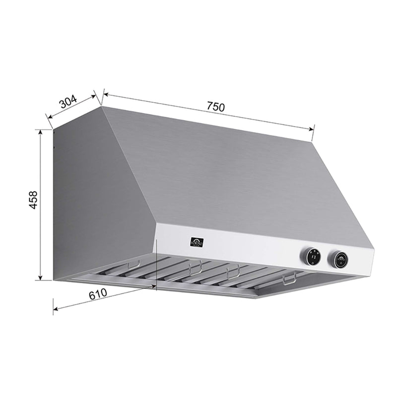 FORNO Biagio 30" Wall Mounted Range Hood, FRHWM5009-30 FORNO