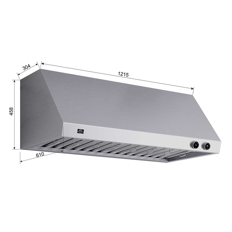 FORNO Biagio 48" Wall Mounted Range Hood, FRHWM5009-48 FORNO