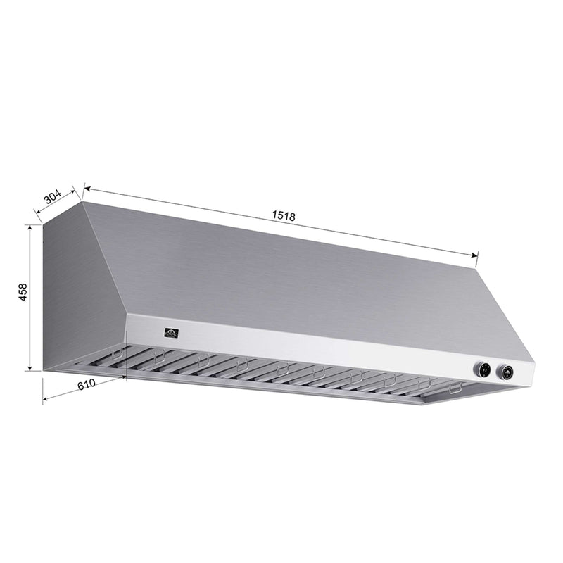 FORNO Biagio 60" Wall Mounted Range Hood, FRHWM5009-60 FORNO