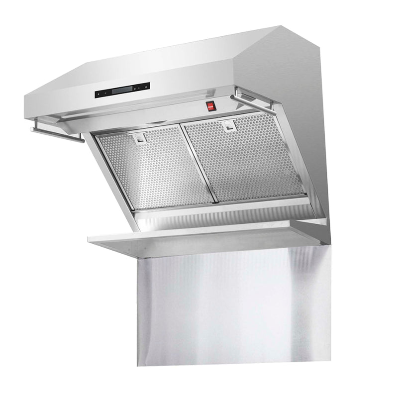 FORNO Savona - 30" Wall Mount Range Hood with Hybrid Stainless Filters & Back Splash, FRHWM5029-30HB FORNO