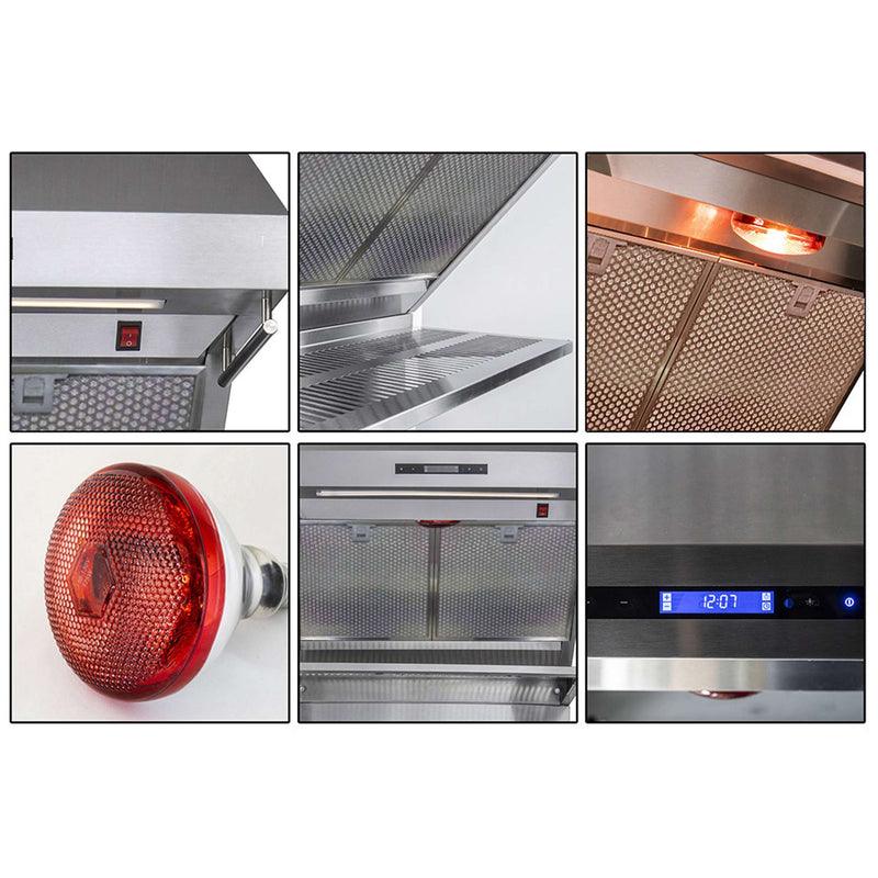FORNO Savona - 30" Wall Mount Range Hood with Hybrid Stainless Filters & Back Splash, FRHWM5029-30HB FORNO