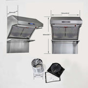 FORNO Savona - 30" Wall Mount Range Hood with Hybrid Stainless Filters & Back Splash, FRHWM5029-30HB FORNO