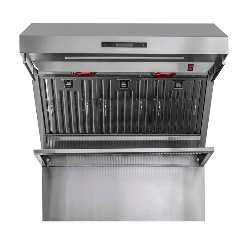 FORNO Savona - 36" Wall Mount Range Hood Baffle Filter & Back Splash, FRHWM5029-36 FORNO