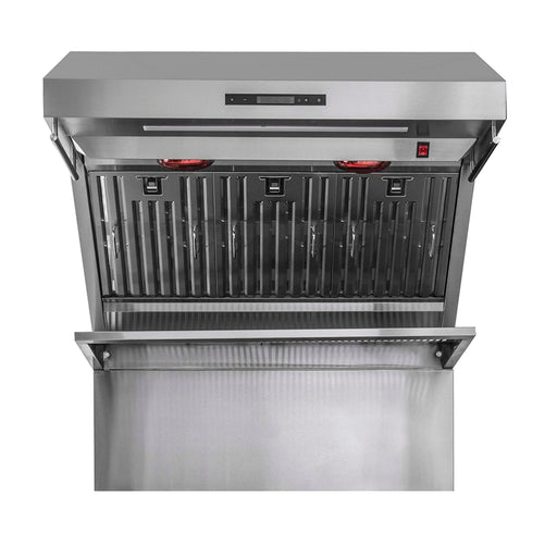 FORNO Savona - 36" Wall Mount Range Hood Baffle Filter & Back Splash, FRHWM5029-36 FORNO