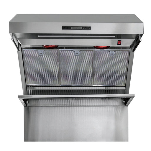FORNO Savona - 36" Wall Mount Range Hood with Hybrid Stainless Filters & Back Splash, FRHWM5029-36HB FORNO