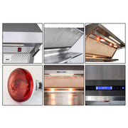 FORNO Savona - 36" Wall Mount Range Hood with Hybrid Stainless Filters & Back Splash, FRHWM5029-36HB FORNO