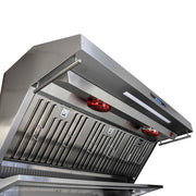 FORNO Savona - 48" Wall Mount Range Hood With Baffle Filter & Back Splash, FRHWM5029-48 FORNO