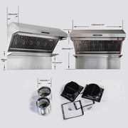 FORNO Savona - 48" Wall Mount Range Hood With Baffle Filter & Back Splash, FRHWM5029-48 FORNO