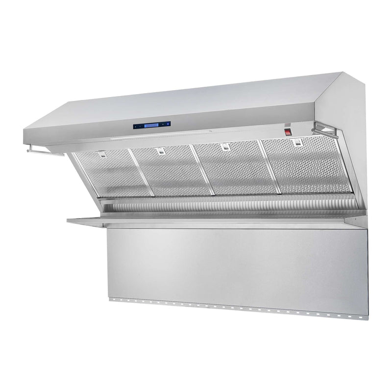 FORNO Savona 60" Wall Mount Range Hood with Hybrid Filters & Back Splash, FRHWM5029-60HB FORNO