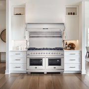 FORNO Savona 60" Wall Mount Range Hood with Hybrid Filters & Back Splash, FRHWM5029-60HB FORNO
