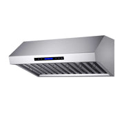 FORNO Palazzo 36" Wall Mounted Range Hood Stainless Steel Heavy-Duty Baffle Filters & Remote Control, FRHWM5030-36 FORNO