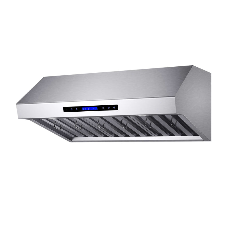 FORNO Palazzo 36" Wall Mounted Range Hood Stainless Steel Heavy-Duty Baffle Filters & Remote Control, FRHWM5030-36 FORNO