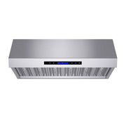 FORNO Palazzo 36" Wall Mounted Range Hood Stainless Steel Heavy-Duty Baffle Filters & Remote Control, FRHWM5030-36 FORNO