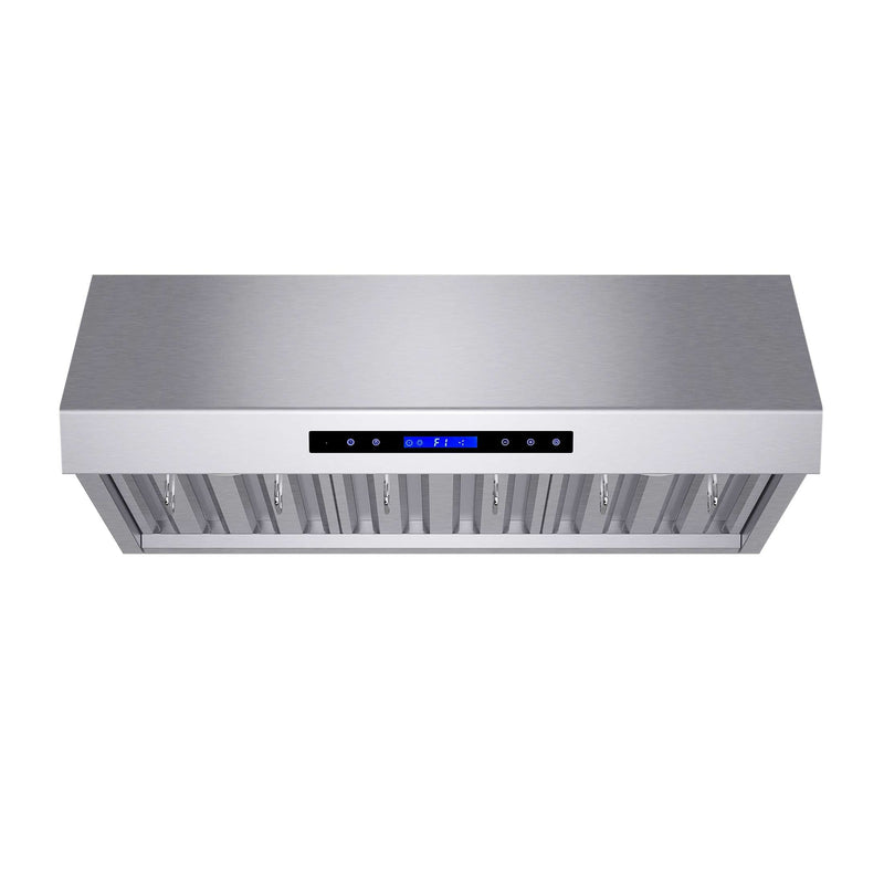 FORNO Palazzo 36" Wall Mounted Range Hood Stainless Steel Heavy-Duty Baffle Filters & Remote Control, FRHWM5030-36 FORNO